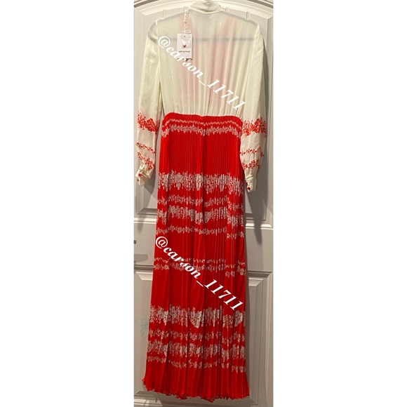 🦄NWT Self Portrait Chiffon Maxi Dress UK10 - Picture 4 of 10